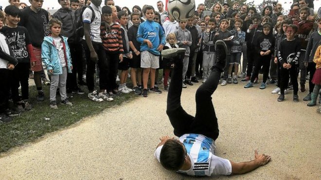 Animation de foot freestyle pour une fête en Bretagne